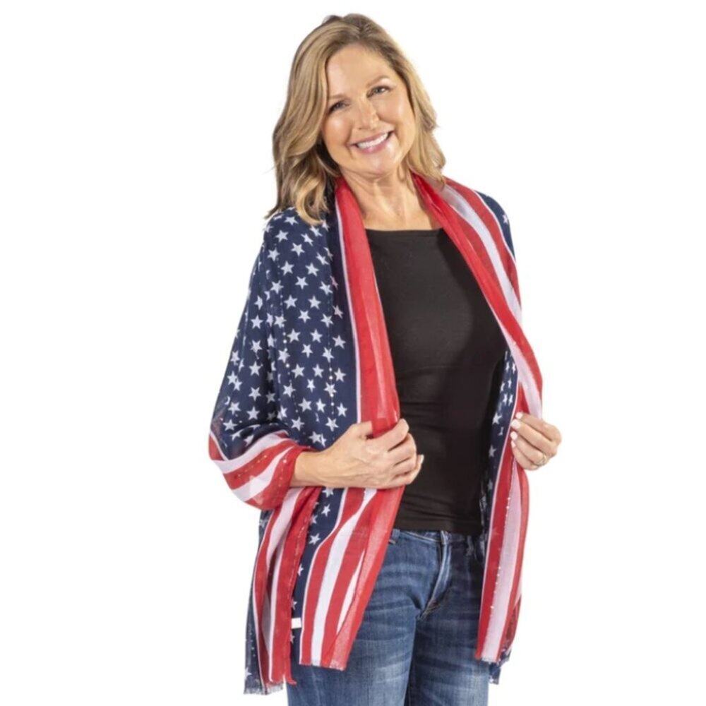 American Flag Scarf || One Size New